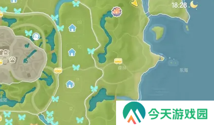 心动小镇翠叶红颈凤蝶刷新点一览